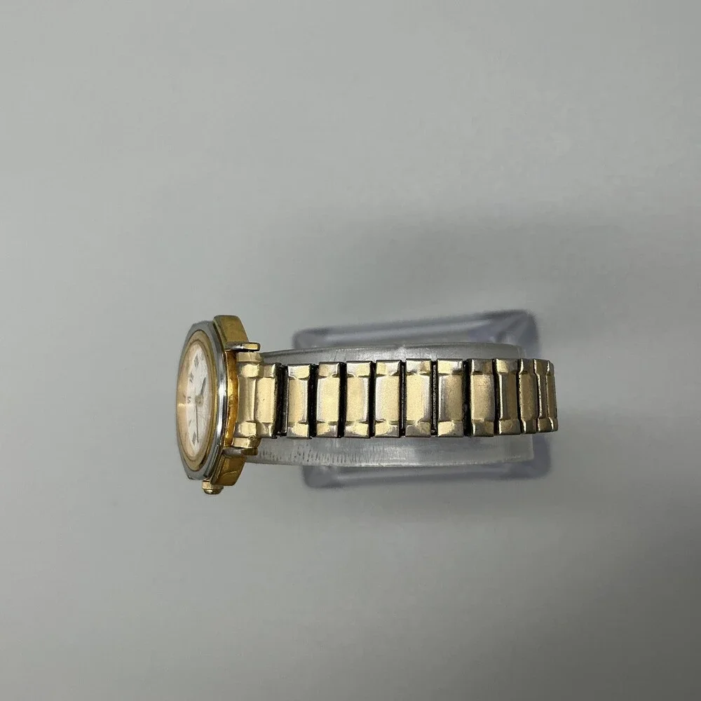Charles Jourdan II Womens Watch 23mm White Dial Two Tone Stretch New Battery